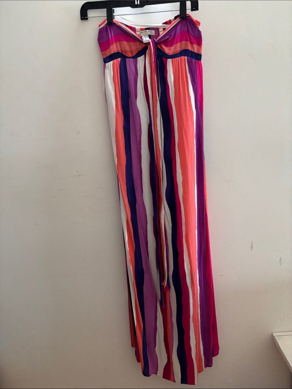 Forever 21 Convertible Skirt Dress Lightweight Striped Y2K Glam Flowy NWT XS